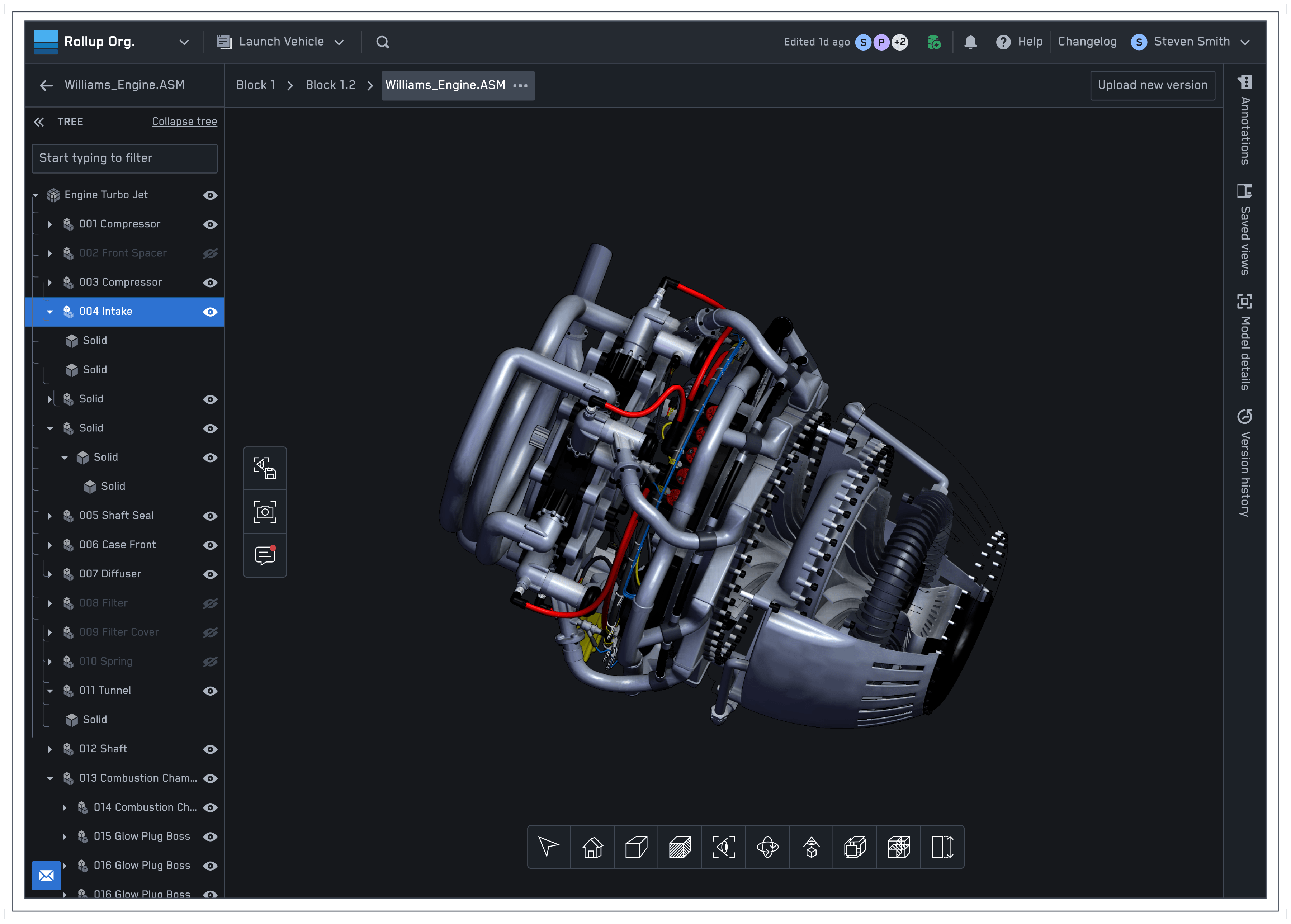 Rollup CAD model